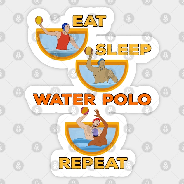 Eat Sleep Water Polo Repeat Sticker by DiegoCarvalho